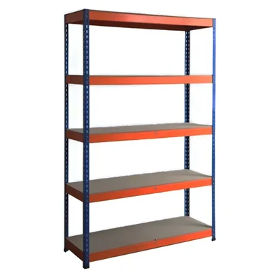 SUWAS TROLLEY STORE 80-100 Kg Load Capacity 5 Shelf Mild Steel Powder Coated Storage Rack SU-SR-004-(Warranty -1 Year)
