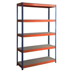 SUWAS TROLLEY STORE 80-100 Kg Load Capacity 5 Shelf Mild Steel Powder Coated Storage Rack SU-SR-004-(Warranty -1 Year)