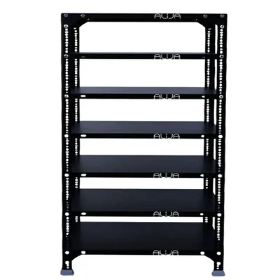 ALIJA 48 x 23 x 12 Inch 7 Shelves Multipurpose Storage Rack With Accessories(Color-Black,Gauge-24 Gauge Shelves & 18 Gauge Angle)