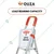 Houza Anti-Slip 8 Step Aluminium Foldable Ladder (HZ-AQUA-08-01)