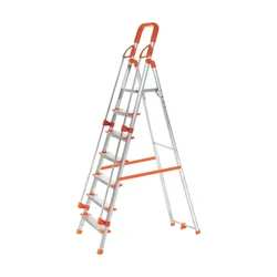 Houza Anti-Slip 7 Step Aluminium Foldable Ladder with Railing (HZ-WR-07-01)