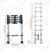 Smarty 9 steps (8.5 ft/2.5 Meter) Portable Single Side Telescopic Ladder