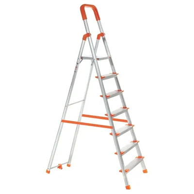 ProHome 7 Steps Foldable Aluminium Ladder (AQ-LAD-07) - 5 Year Warranty