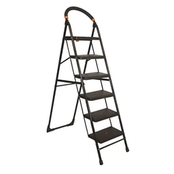 Heavy Duty 6-Wide Steps 6.3 Feet Slip Resistant Folding Ladder 