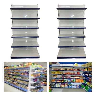 Premium Quality 6 Shelves (7 x 3 Feet) Display Rack Combo Of One Main Unit & One Add-On Unit