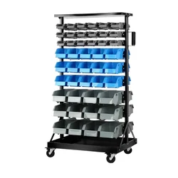 Suwas Trolley Powder Coated 8-10 Kg./Shelf Load Capacity BIN Handling Trolley (SU-BST-001)