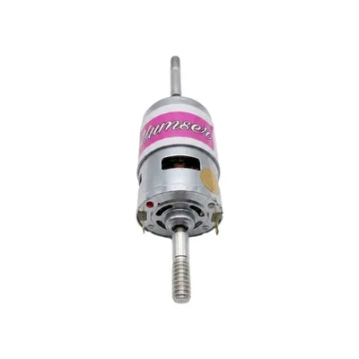Humser 12V 8000 RPM Dual-Shaft High-Speed DC Motor, Precision Brushed DIY Electric Motor