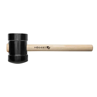Högert Technik HT3B045 800g Rubber Mallet – Surface-Safe Tiling & Masonry Hammer with Seasoned Ash Wood Handle