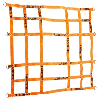 LASHTITE 800 kg Industrial Heavy Duty Polyester Webbing Cargo & Cow Lifting Net with D-Rings
