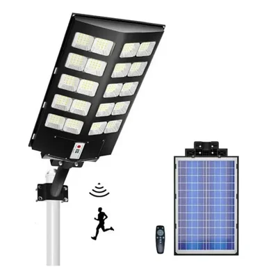 Gramstrong 800W Solar Street Light with Wide-Angle Motion Sensor and Remote Control for Garden, Car Parks (2 Year Warranty)