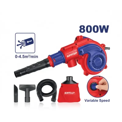 EMTOP 800W 0-15000 RPM Aspirator Blower with Dust Bag & Flexible Tube (EABR8003)