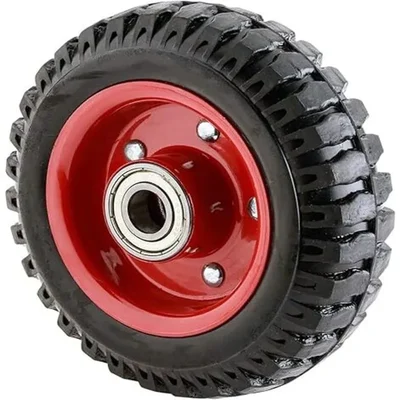 Heavy Duty 150 x 40 MM / 6 x 1.57 Inch 80 Kg Load Capacity Double Bearing Solid Rubber Wheel