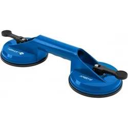 Hogert Technik 80 kg Load Capacity Double Suction Cup for Transporting Window Glass, Smooth Objects, and Ceramic Tiles