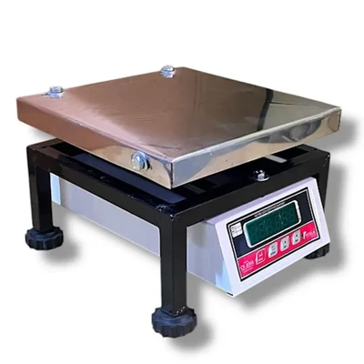 Tesla 80 Kg Capacity SS Bench Type Front and Back Display Weighing Machine ,With 6 Months Battery Warranty (CKЕР 214)