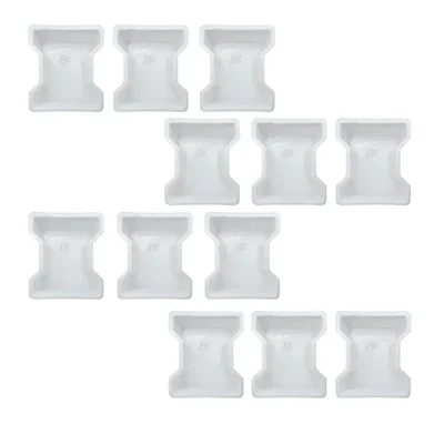 RK Plastic I- Shape (Dumbell) 80 mm Plastic Paver Block Mould (Pack of 12)