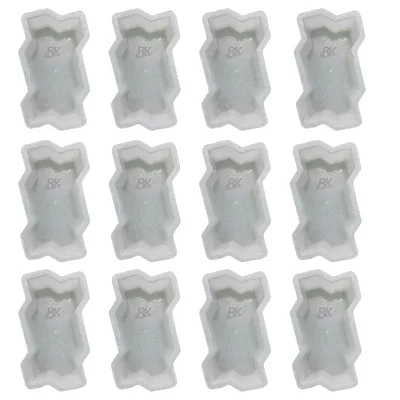 RK Zigzag Shape 80 mm Plastic Paver Block Mould (Pack Of 12)
