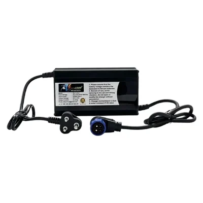Premium Quality 84V 10A Fast Charger for Okaya Fast F4 Electric Scooter, 84V SMPS Lithium Charger IP65 Rated Black