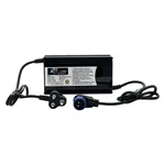 Premium Quality 84V 10A Fast Charger for Okaya Fast F4 Electric Scooter, 84V SMPS Lithium Charger IP65 Rated Black