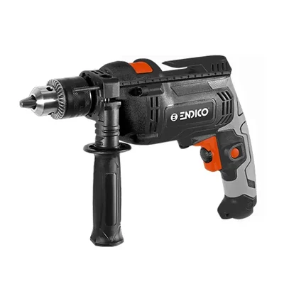Endico 850W 13mm Impact Hammer Drill for Concrete & Metal - Variable Speed & Dual Mode with 360° Handle - D13H-V