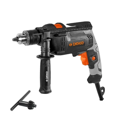 Endico 850W 13mm Impact Hammer Drill for Concrete & Metal - Variable Speed & Dual Mode with 360° Handle - D13H-V