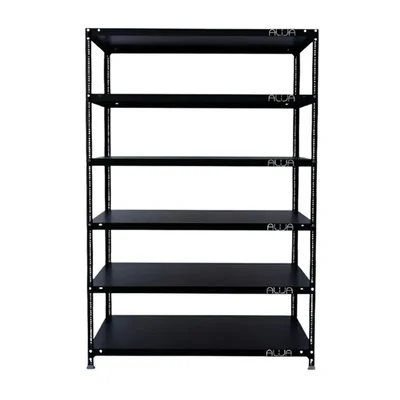 ALIJA 87 x 48 x 24 Inch 6 Shelves Multipurpose Storage Rack With 18 Gauge Shelves and 14  Gauge Angle( Black )
