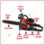 Heavy Duty 78-cc Petrol Chainsaw with 22 inch Guide Bar and Free Chainsaw Bag | Ideal for Various Cutting Works