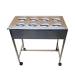 Commercial 8 Containers Stainless Steel Masala Trolley