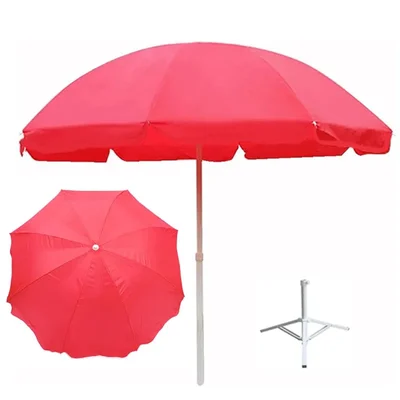 Superior Quality 6-Feet Outdoor Umbrella for Garden, Beach, and Terrace with Tripod Stand