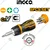 INGCO 8-in-1 Stubby Ratchet Screwdriver Set with 1pcs Handle & 7pcs 1/4" x 25mm Screwdriver Bits (AKISDS1728)