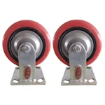 Suwas Trolley 2 Pieces  8 x 2 Inch Polyurethane 625 Kg Load Capacity Fixed  Caster Wheel | 6 Month Warranty