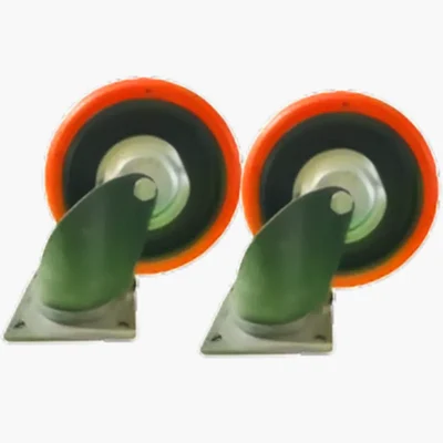 Suwas Trolley 8” x 2” 625Kg / Wheel Loading Capacity 2 Pcs PU (Polyurethane) Swivel Castor Wheel With 6 Month Warranty