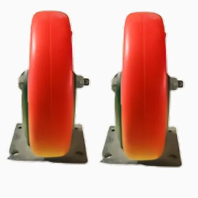 Suwas Trolley 8” x 2” 625Kg / Wheel Loading Capacity 2 Pcs PU (Polyurethane) Fixed Castor Wheel