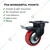 Prakash 8 Inch Heavy Duty  8 mm Thickness 2 Pcs Safety Brake Swivel Type  Caster Wheel