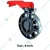 WaterSun 8 Inch PVC Butterfly Valve for Irrigation use, water treatment, chemical processing