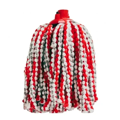 Pack of 10 | Red Colour 8 Inch Fiber Wet Mop Head Refill for Handy Mops