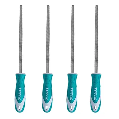 Total 8 Inch / 200 mm Round Wood File (THT91786) Pack of 4