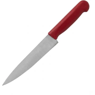 Pack of 1, 3 | Smart Chef AS00401-04 8 Inch Stainless Steel Red Ergonomic Kitchen Slicing Knife(Pack-1 pc)