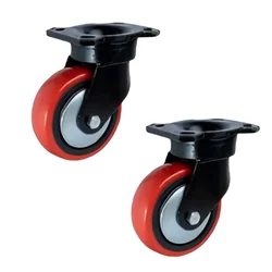 Prakash 8 Inch Heavy Duty 8 mm Thickness 2 Pcs  Swivel Type Caster Wheel