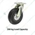 Heavy Duty 200 kg Load Capacity 8 inch (200 mm) Swivel Type Double Ball Bearing Solid Rubber Tyre Caster Wheel