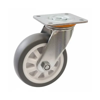 Heavy Duty 8 inch / 200 mm Swivel Type Double Ball Bearing TPR Caster Wheel