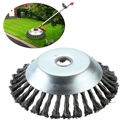 Heavy Duty 8 inch Twisted wire Trimmer Attachment for Petrol Brush Cutter 