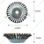 Heavy Duty 8 inch Twisted wire Trimmer Attachment for Petrol Brush Cutter 