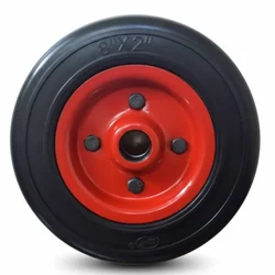 Heavy Duty 200 x 50 MM / 8 x 2 Inch High Quality Solid Rubber Wheel Without Ball Bearing