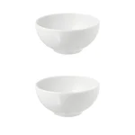 8 Inch White Melamine Round Bowl - Pack of 2