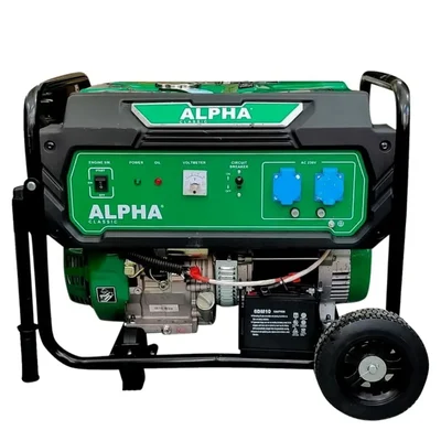 Alpha 5.5kVA Self Start Petrol Generator 5500W for Home & Commercial Use MS Body Classic A6500