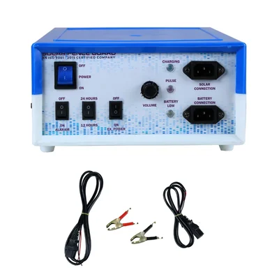 8 KV Electric/Solar Operated Fiber Body Zatka Machine for 25 Acre Area with Solar Cable and Battery Alligator