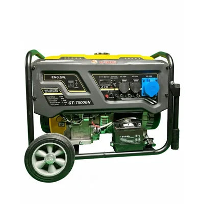 GT Shakti 7.5 KVA Portable Petrol Generator with Recoil and Self start (GT-7500-GN)