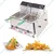 Heavy-Duty Double Pan 8L+8L Electric and Gas Deep Fat Fryer 5000W, SS Body With Lid