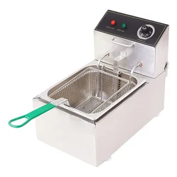Heavy Duty Indian 8L Single Electric Deep Fat Fryer 2500W, SS Body