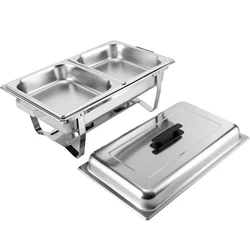 Stainless Steel 8 Ltr Rectangle Buffet Food Warmer Chafing Dish